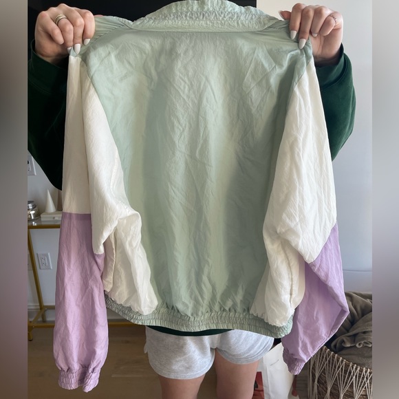 CODE X MODE Pastel Retro Windbreaker Bomber Jacket. - Picture 3 of 5